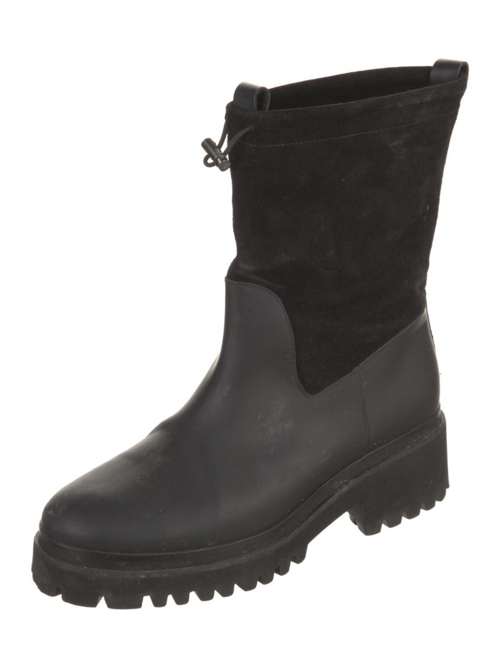 BRAND NEW Freda Salvador Blake Black Leather Rain Boots Women's Size 9